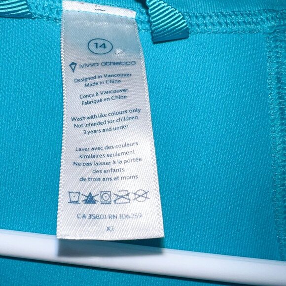 Ivivva Lululemon Girl Blue Floral Mesh Full Zip Jacket Size 14 - Picture 5 of 5
